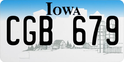 IA license plate CGB679