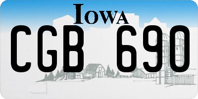 IA license plate CGB690