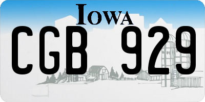 IA license plate CGB929