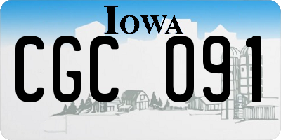 IA license plate CGC091