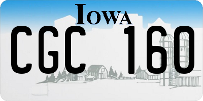 IA license plate CGC160