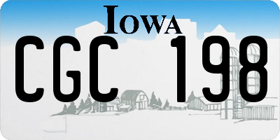 IA license plate CGC198