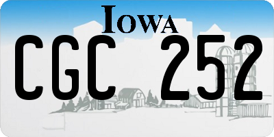 IA license plate CGC252