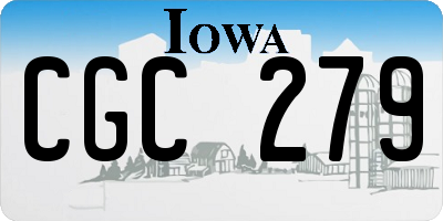 IA license plate CGC279