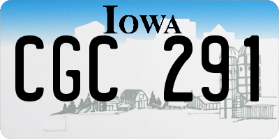 IA license plate CGC291