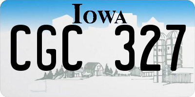 IA license plate CGC327