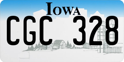 IA license plate CGC328