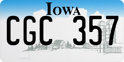 IA license plate CGC357