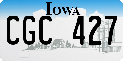 IA license plate CGC427