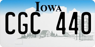 IA license plate CGC440