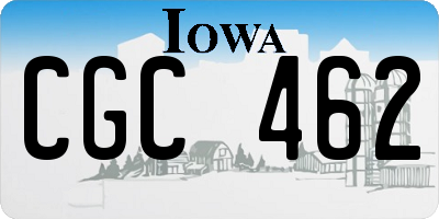 IA license plate CGC462