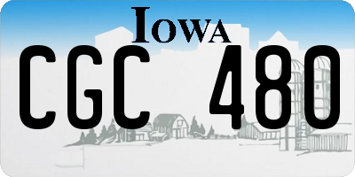 IA license plate CGC480