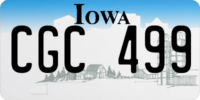 IA license plate CGC499