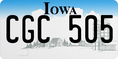 IA license plate CGC505