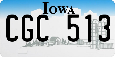 IA license plate CGC513
