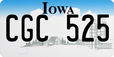 IA license plate CGC525
