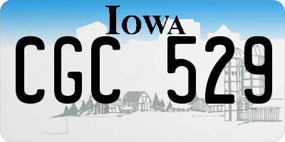 IA license plate CGC529