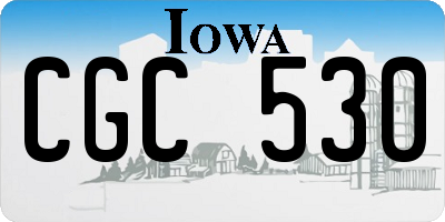 IA license plate CGC530