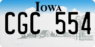 IA license plate CGC554
