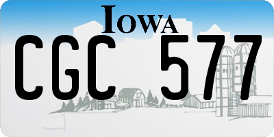 IA license plate CGC577