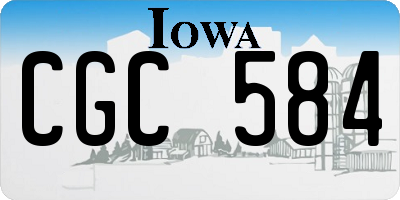 IA license plate CGC584