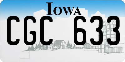 IA license plate CGC633