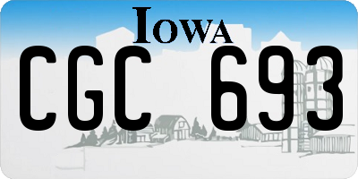 IA license plate CGC693