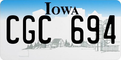 IA license plate CGC694