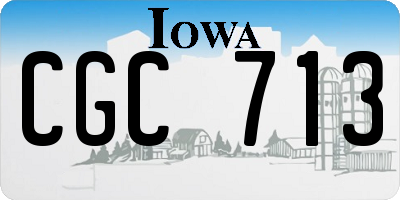 IA license plate CGC713