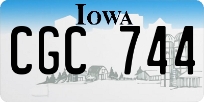 IA license plate CGC744