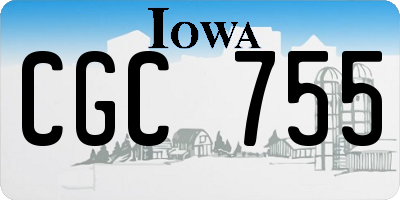 IA license plate CGC755