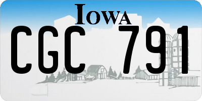 IA license plate CGC791