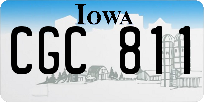 IA license plate CGC811