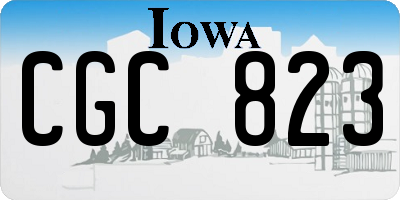 IA license plate CGC823