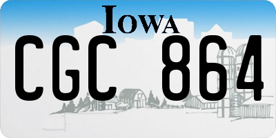 IA license plate CGC864