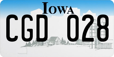 IA license plate CGD028
