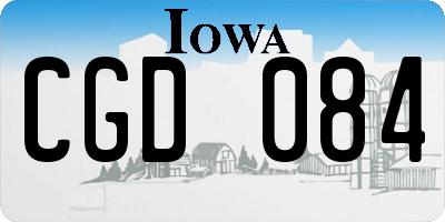 IA license plate CGD084