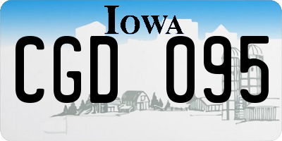 IA license plate CGD095