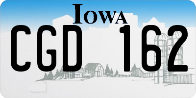 IA license plate CGD162