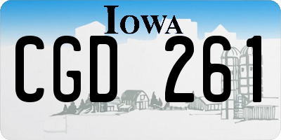 IA license plate CGD261
