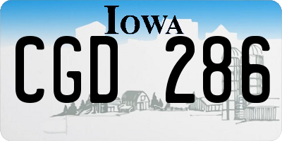 IA license plate CGD286