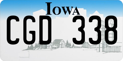 IA license plate CGD338
