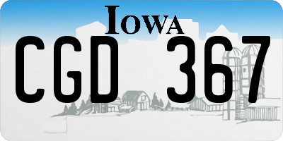 IA license plate CGD367