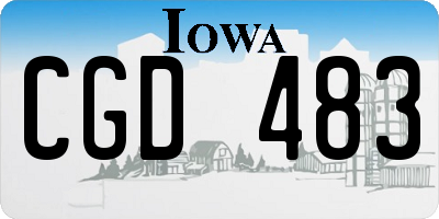 IA license plate CGD483