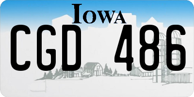 IA license plate CGD486