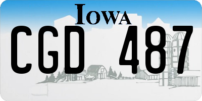 IA license plate CGD487
