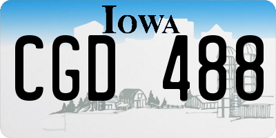 IA license plate CGD488