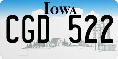 IA license plate CGD522