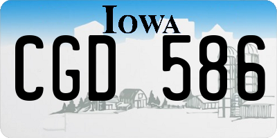 IA license plate CGD586