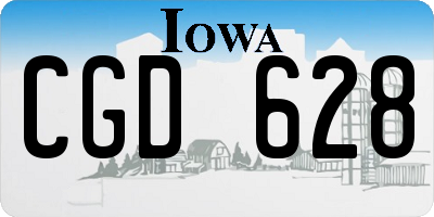 IA license plate CGD628